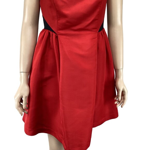 5 For $25 Prabal Gurung For Target Red & Black Sleeveless A-Line‎ Dress Size 4 - Picture 7 of 7